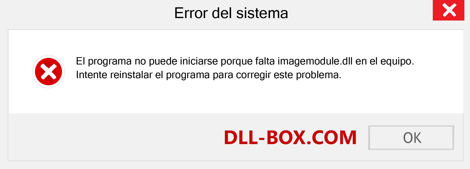 ¿Falta el archivo imagemodule.dll ?. Descargar para Windows 7, 8, 10 - Corregir imagemodule dll Missing Error en Windows, fotos, imágenes